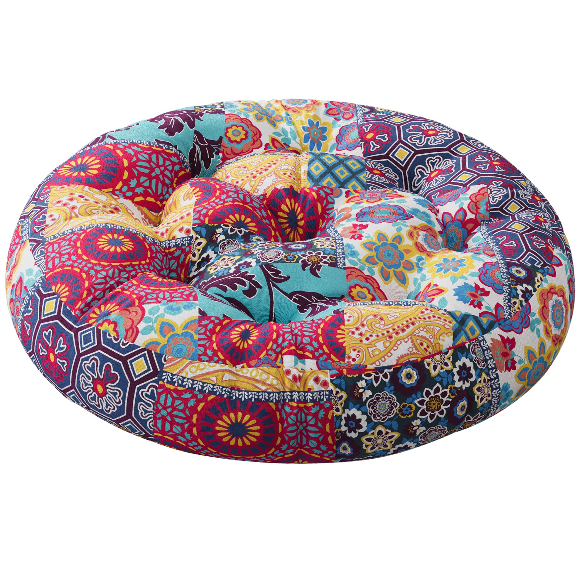 Codi Meditation Floor Pillow, Boho Pillows Seating For Adults & Kids, Large Round Cushion For Yoga Living Room Tatami Sitting, M