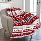PAVILIA Christmas Throw Blanket | Holiday Christmas Reindeer Snowflakes Fleece Blanket | Soft, Plush, Warm Winter Cabin Throw, 5