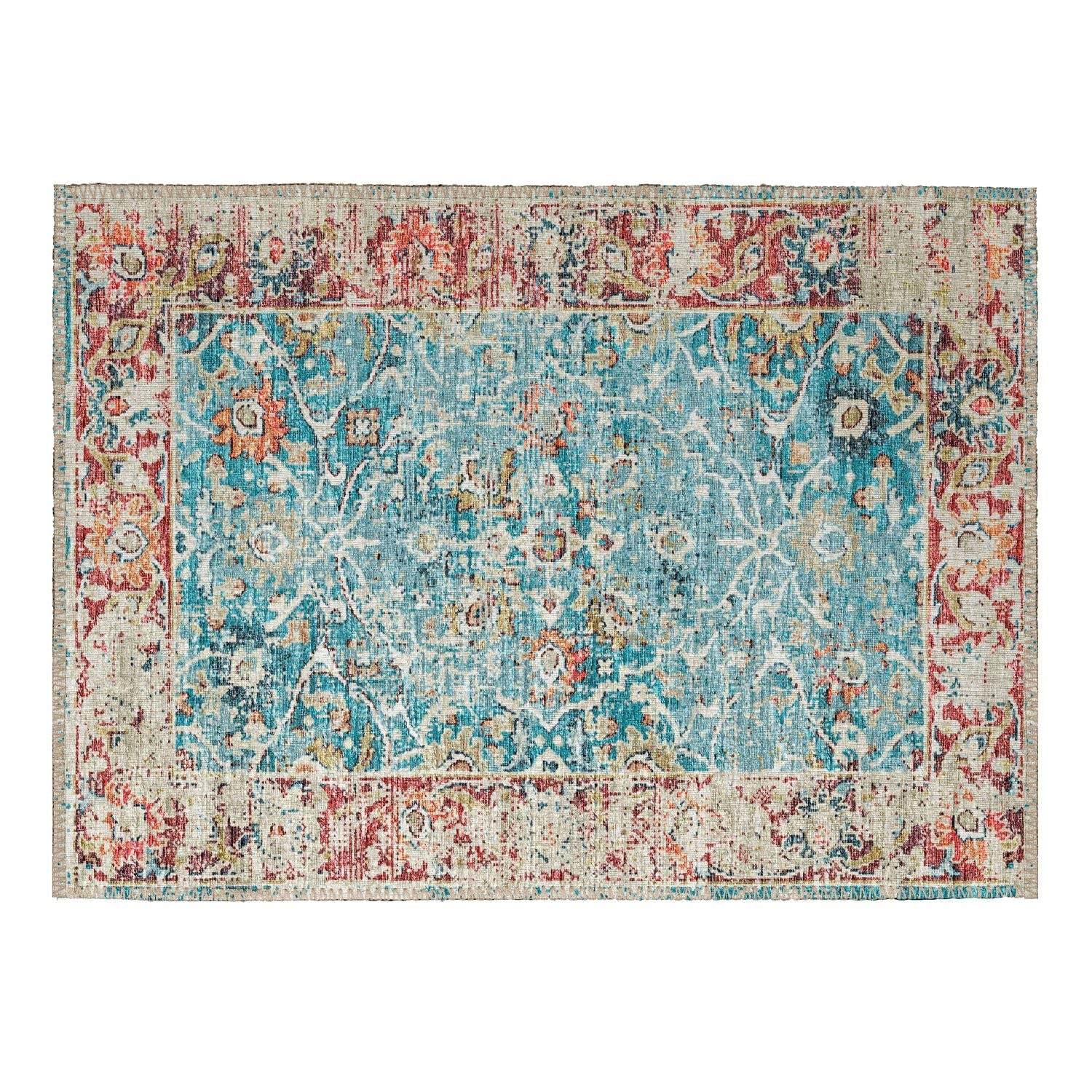 Marbella Mb2 Blue Traditional Rug Rectangle 10' X 14'