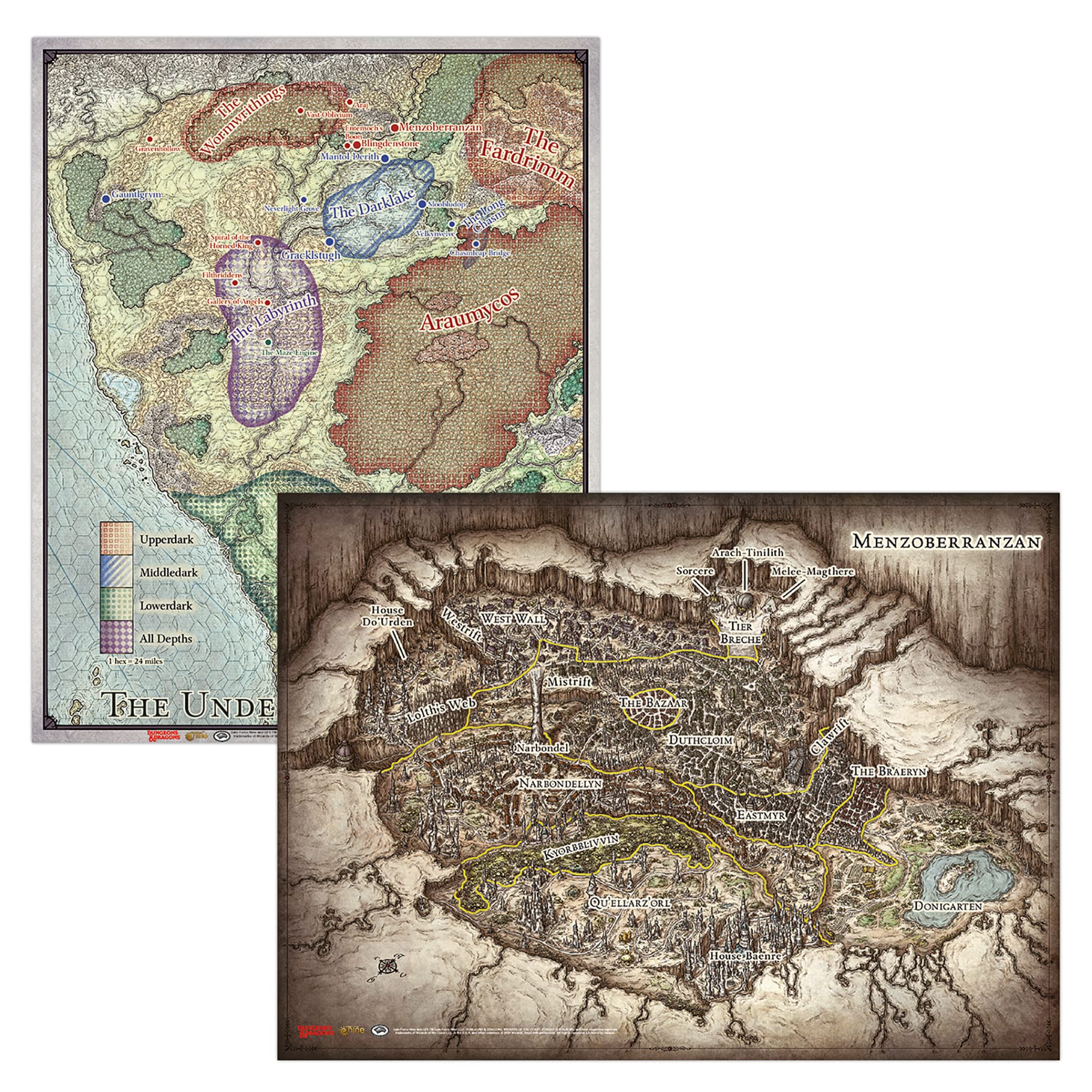 Battlefront Miniatures Dungeons & Dragons Out Of The Abyss Map Set- Maps Of The Underdark