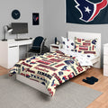 Foco Houston Texans Nfl Retro Bed In A Bag Comforter Bedding 5 Piece Twin Set