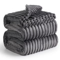 Bedsure Grey Fleece King Blanket For Couch - Super Soft Cozy Blankets For Women, Cute Small Blanket For Girls, 108X90 Inches