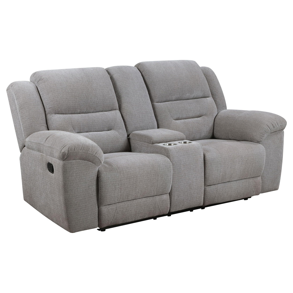 Coaster Home Furnishings Gilson Chenille Upholstered Reclining Loveseat Grey