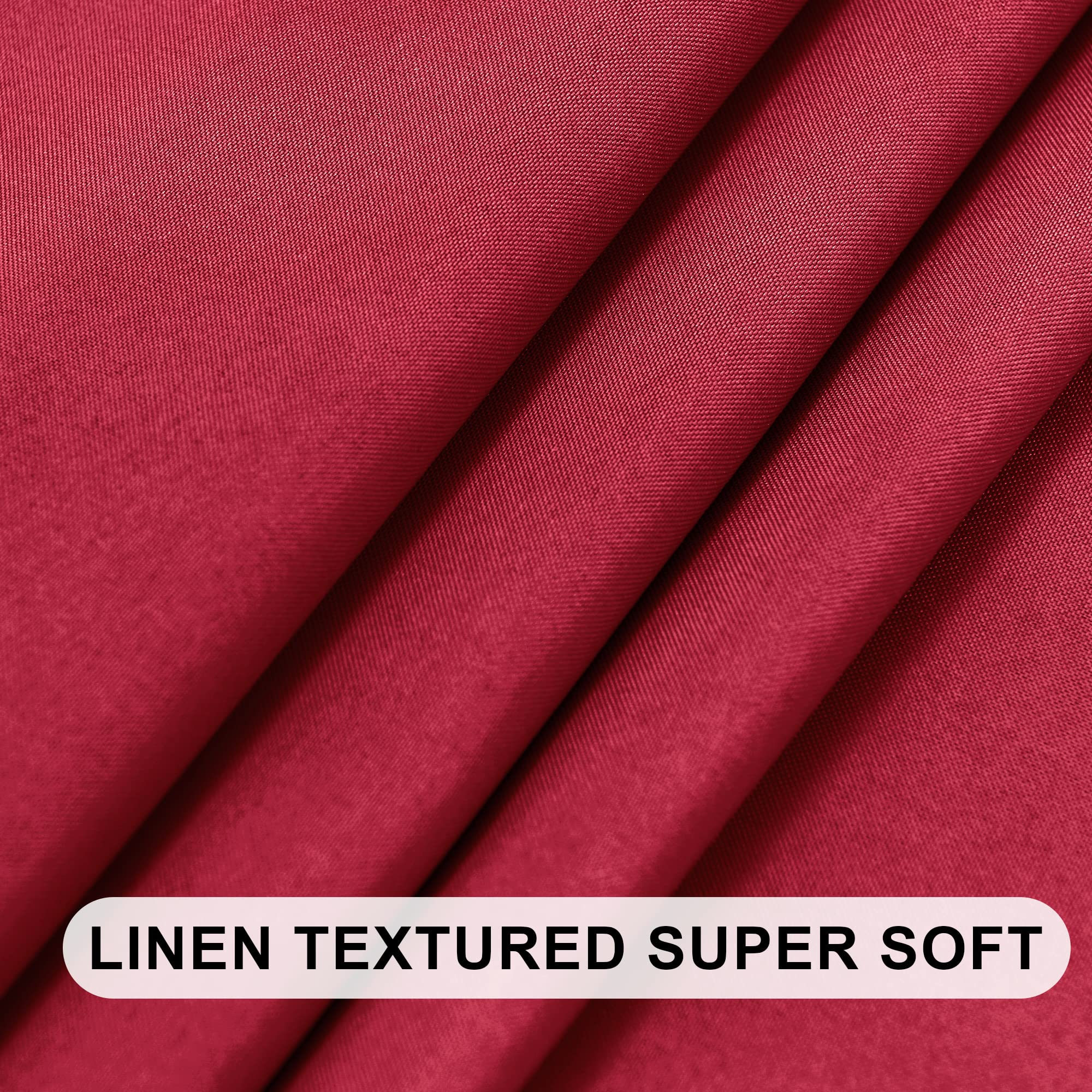 Dwcn Red Christmas Valance Curtains For Living Room, Kitchen Valance Solid Short Topper - Solid Rod Pocket Window Valance For Ba