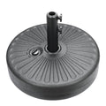 Healsmart Outdoor Patio Umbrella Base Stand 50Lbs Heavy Duty Water Filled Holder For Lawn & Garden, Round, Black