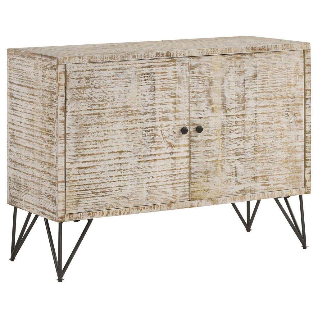 Coaster Home Furnishings Maille 2-Door Accent Cabinet White Washed