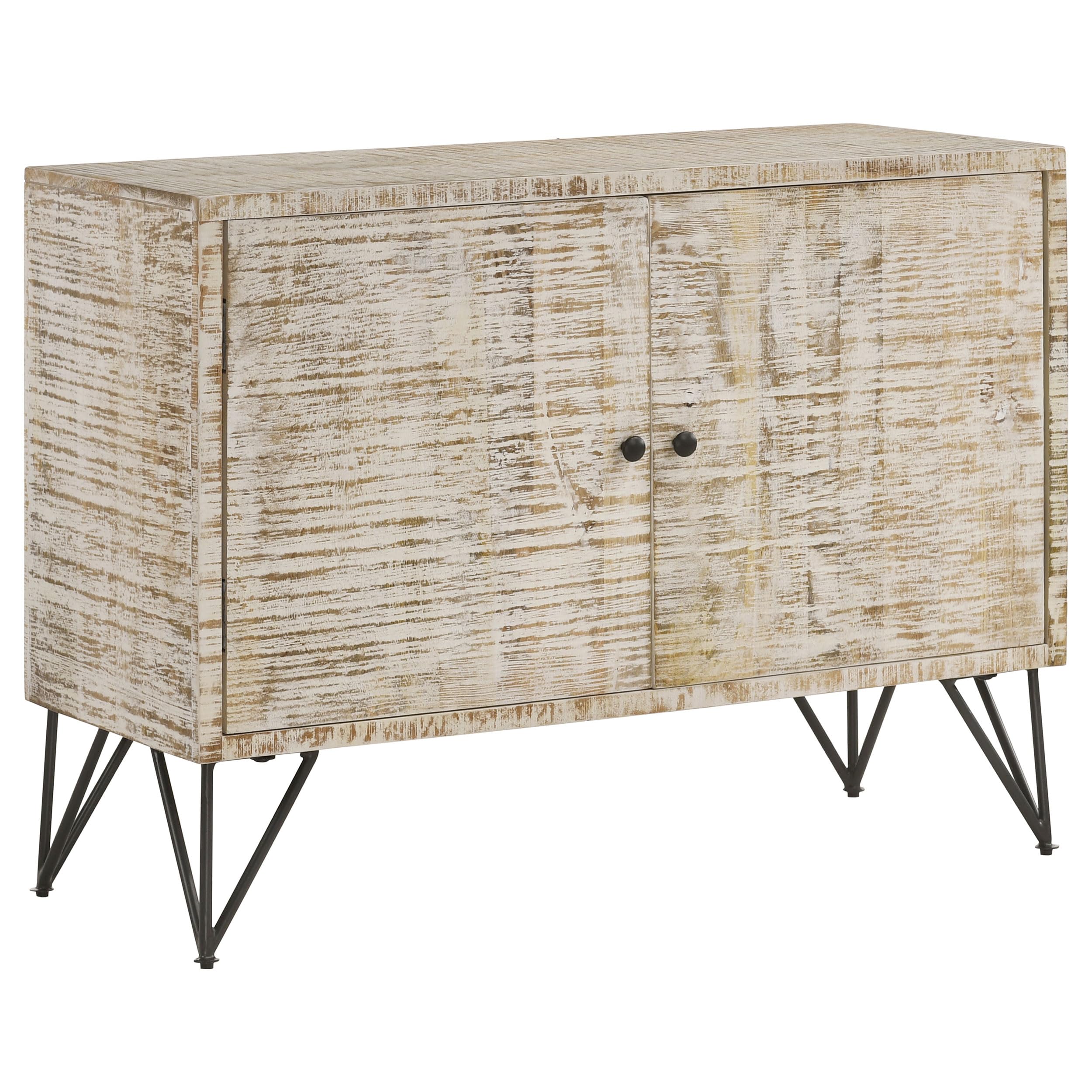 Coaster Home Furnishings Maille 2-Door Accent Cabinet White Washed