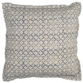 Rizzy Home | T12239 | Poly Fill Decorative Pillow | 22"x22" Blue/Neutral/White Ditsy