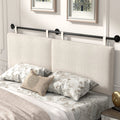 HouseMila Headboards for Queen Size Bed, Wall Mounted Headboard with Fine Linen Upholstery and Button Tufting, Adjustable Heigh 