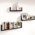 Dime Store Engineered Wood Glossy Wall Mount Floating Hanging Rack Display Shelf for Room Wall and Home Decor Items and Storage 