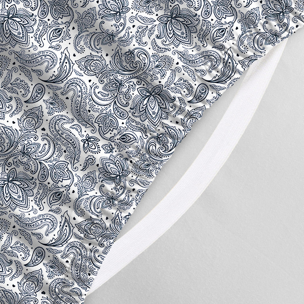 Elegant Comfort Luxury Soft Bed Sheets Paisley Pattern - 1500 Premium Hotel Quality Microfiber Softness Wrinkle And Fade Resistant (6-Piece) Bedding Set, California King, Paisley Navy Blue