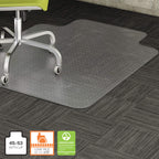 Lorell, LLR82820, Low-Pile Carpet Chairmat, 1 / Each, Clear, 45x63 w/25x12 Lip