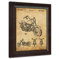 Harley Davidson Patent Prints - Framed Behind Glass 14x17 (1993 - Harley Motorcycle)