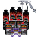 Custom Coat Bright Purple 1 Gallon Urethane Spray-On Truck Bed Liner Kit With Spray Gun And Regulator - Easy Mixing, Shake, Shoo