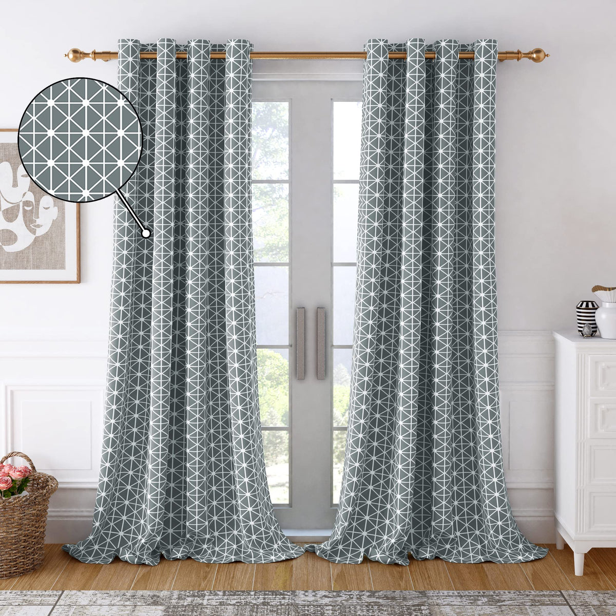 Story@Home Long Door Curtains 9 Feet Long 1 Piece | Abstract Printed | Bohemian Cotton Curtain | Light Filtering Curtains For Li