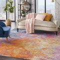 Nourison Passion Sunburst 8 x 10 Area-Rug, Modern, Abstract, Easy-Cleaning, Non Shedding, Bed Room, Living Room, Dining Room, 