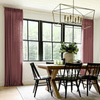 Twopages Pinch Pleated Drape For Traverse Rod, Double Layer Lined Curtain Light Filtering Room Darkening Linen Blend Window Trea