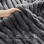 Bedsure Throw Blanket For Couch - Super Soft Cozy Blankets For Women, Cute Small Fleece Blanket For Girls,Grey,50X60 Inches, Wid