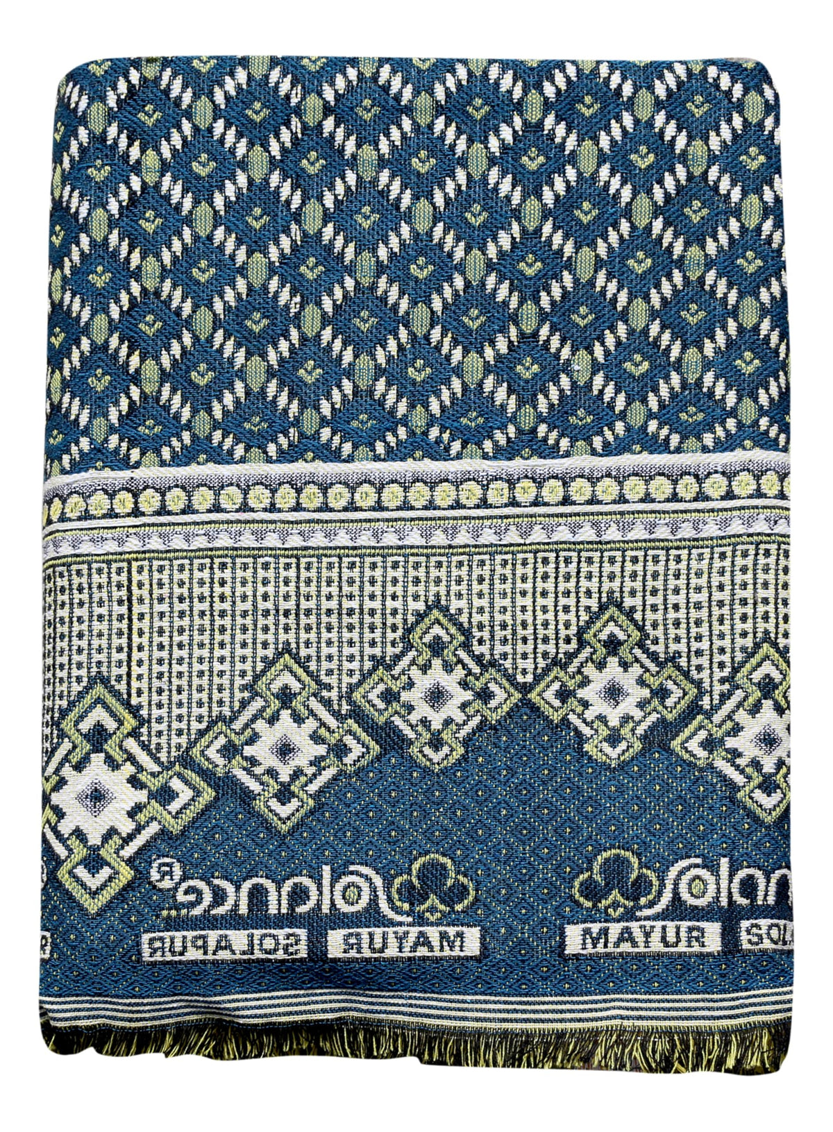 Mandhania Solapur Chaddars 100% Cotton Dailyuse Single Bed Blanket Pack of 1  Multicolor