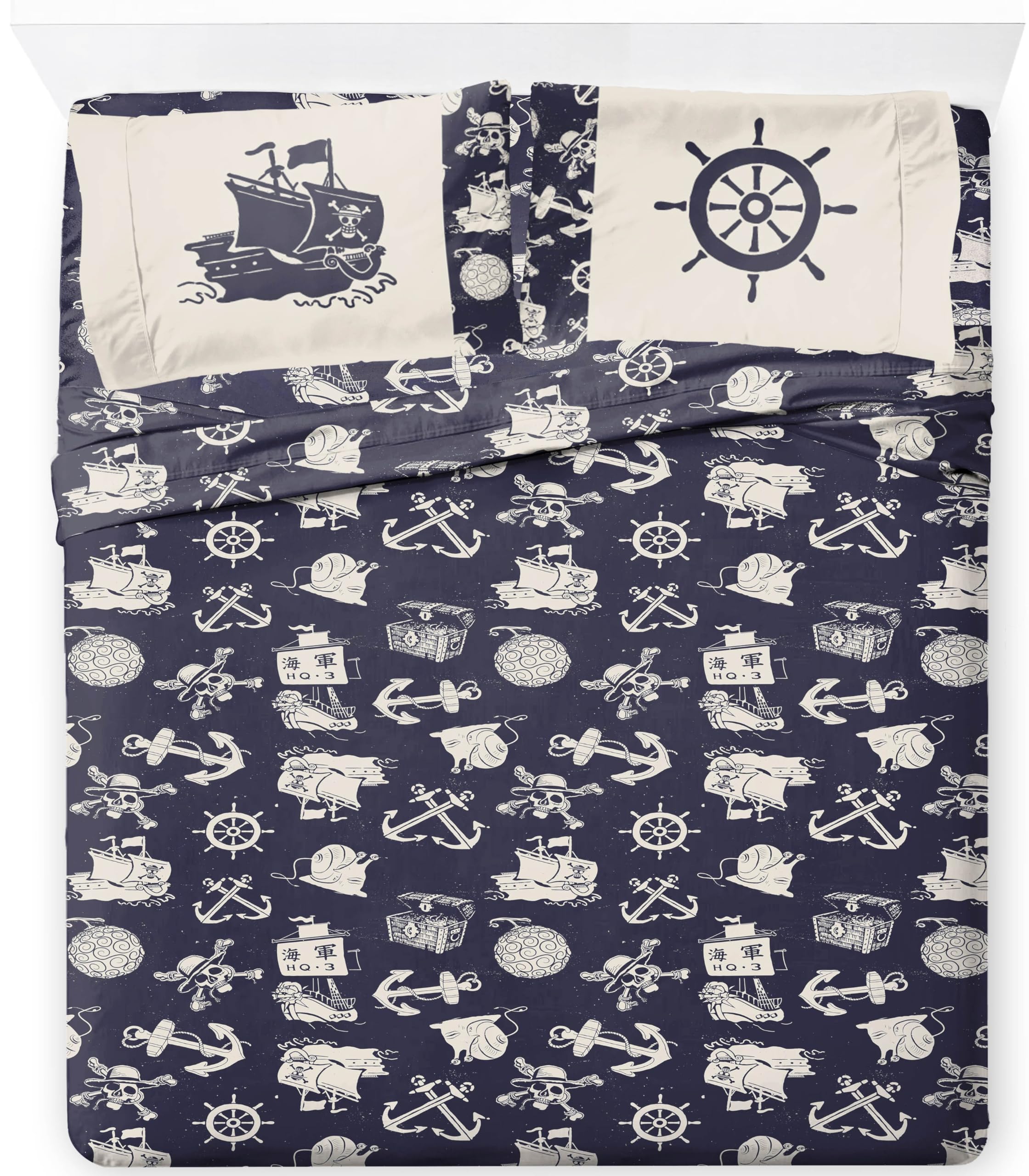 Jay Franco Disney Nightmare Before Christmas Full Size Sheet Set - Super Soft Kids 4 Piece Bedding Set - Jack Skellington Microf