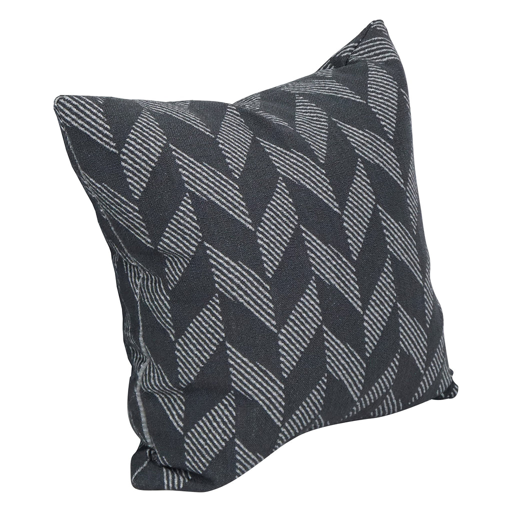 Blazing Needles Square Polyester Jacquard Throw Pillow, 17", Gannawls Paveme