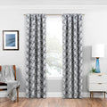 ECLIPSE Benchley Mid Century Modern Blackout Thermal Rod Pocket Window Curtains for Bedroom or Living Room (1 Panel), 37 in x 95