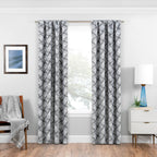 ECLIPSE Benchley Mid Century Modern Blackout Thermal Rod Pocket Window Curtains for Bedroom or Living Room (1 Panel), 37 in x 95