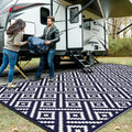 Genimo Outdoor Rug For Patio Clearance, 9'X18' Waterproof Camping Mat, Reversible Plastic Straw Rugs For Rv, Camper, Balcony, Ba
