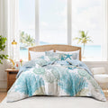 Tritard Coastal Comforter Set King Size 3 Piece, Soft Beach Themed Comforter, Ocean Nautical Lightweight Bedding Sets For All Se