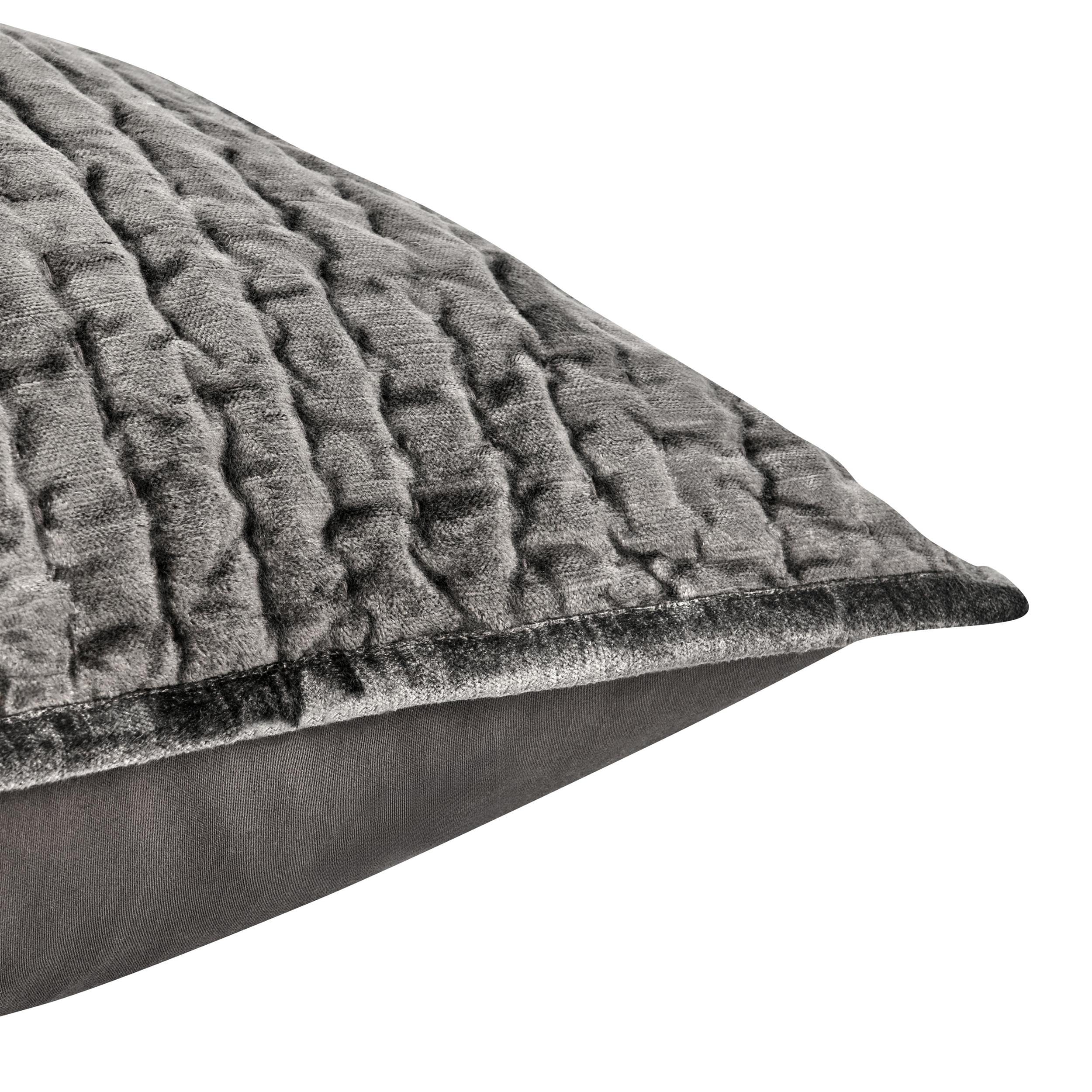 Kosas Home Dimitry 26X26 Velvet And Solid Cotton Euro Sham In Desert Brown