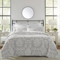 Laura Ashley Quilt Set Cotton Reversible Bedding With Matching Shams, Lightweight Home Decor Ideal For All Seasons, Twin, Veneti