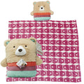 Kids Preferred Rise & Shine Sleepy Stuffs - Plush Stuffed Animal Blanket - Bear, 12 inches