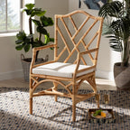 Baxton Studio Delta Modern and Contemporary Natural Finished Rattan Dining Chair