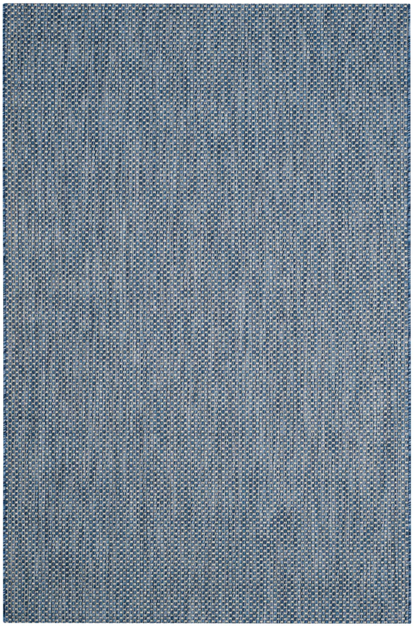 SAFAVIEH Courtyard Collection Area Rug - 53 x 77, Navy & Grey, Non-Shedding & Easy Care, Indoor/Outdoor & Washable-Ideal for P
