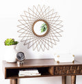 Safavieh Home Bilsons Gold Sunburst Round 23-inch Decorative Accent Mirror