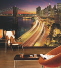 Brewster 8-516 Komar Wall Mural with Paste NYC Lights, 12-Foot 1-Inch by 8-Foot 4-Inch