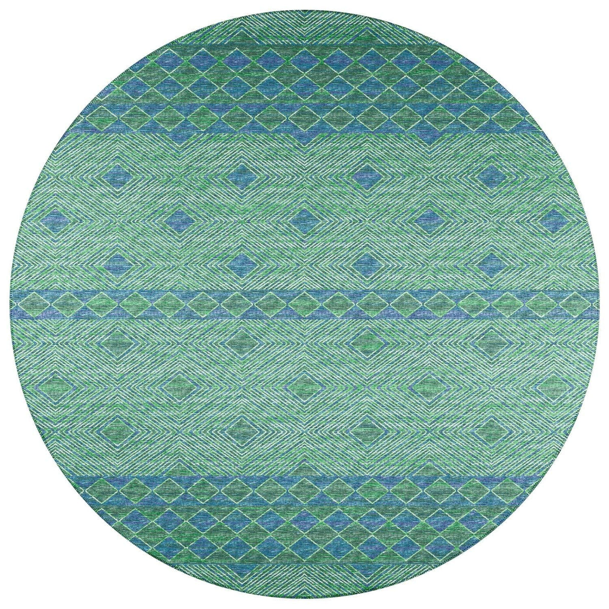 Sedona Sn1 Green Transitional Rug Round 4' X 4'