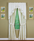 Today'S Curtain Verona Reverse Embroidery Panel Pair And Tiebacks, 72', Ecru/Antique