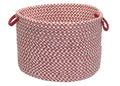 Colonial Mills Outdoor Houndstooth Tweed Utility Basket, 18 By 12Inch, Sangria