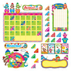 Trend Enterprises, Inc. T-8416 Sock Monkeys Calendar Bulletin Board Set