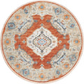 Marbella Mb1 Orange Traditional Rug Round 6' X 6'