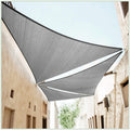 Colourtree 32' X 32' X 32' Grey Triangle Ctapt12 Sun Shade Sail Canopy Mesh Fabric Uv Block Upf50 - Commercial Heavy Duty - 190