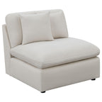 Coaster Hobson Cushion Back Armless Chair Ivory