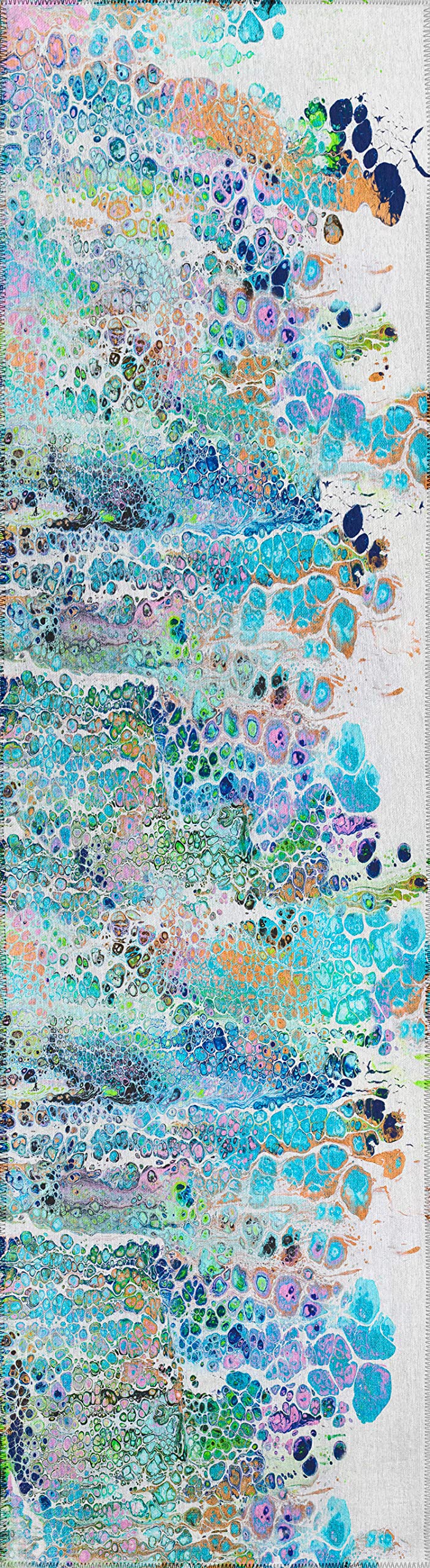 Addison Rugs Karina Akc50 Mermaid 2'3" X 7'6" Indoor Outdoor Runner Rug, Easy Clean, Machine Washable, Non Shedding, Bedroom, Entry, Living Room, Dining Room, Kitchen, Patio Rug