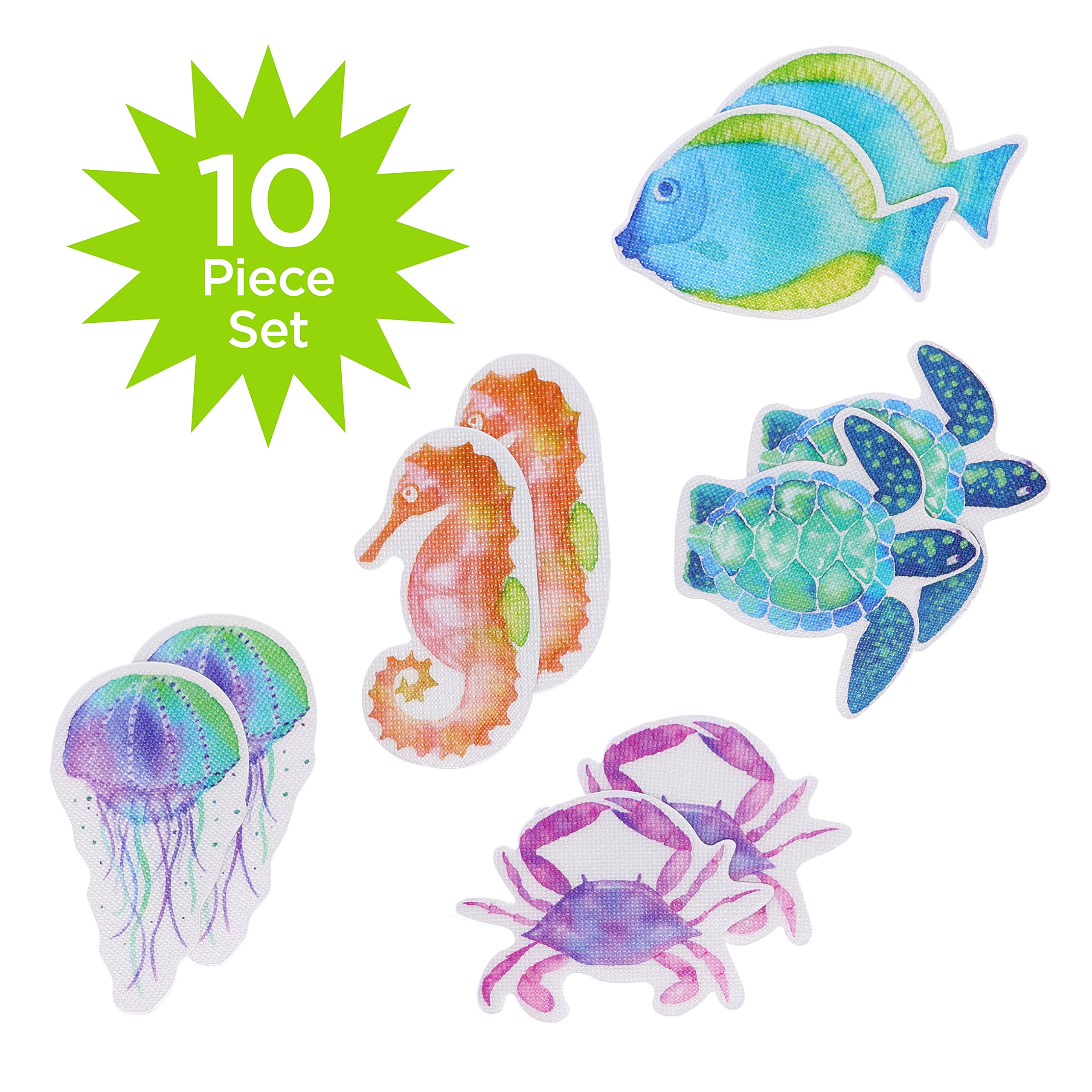 Ginsey Aqua Touch Sea Life Adhesive Non-Slip Safety Treads Tub Threads