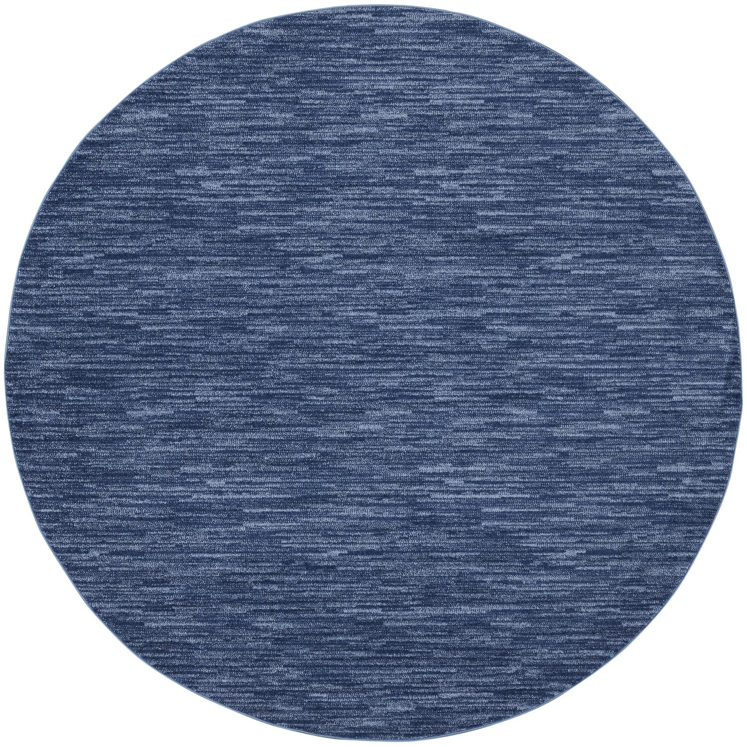 Nourison Essentials Indoor/Outdoor Navy Blue 10' X Round Area Rug, Easy Cleaning, Non Shedding, Bed Room, Living Room, Dining Room, Backyard, Deck, Patio (10 Round)