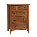Sauder Shoal Creek 4-Drawer Chest, L: 34.72 x W: 18.58 x H: 42.68, Oiled Oak finish