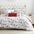 Southshore Fine Living, Inc. Holly Jolly Christmas Comforter Set, Twin Size 5-Piece Christmas Bedding Set W/Shams & Throw Pillow