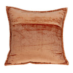 HomeRoots 50% Cotton, 50% Viscose 20' x 7' x 20' Transitional Orange Solid Quilted Pillow Cover with Poly Insert