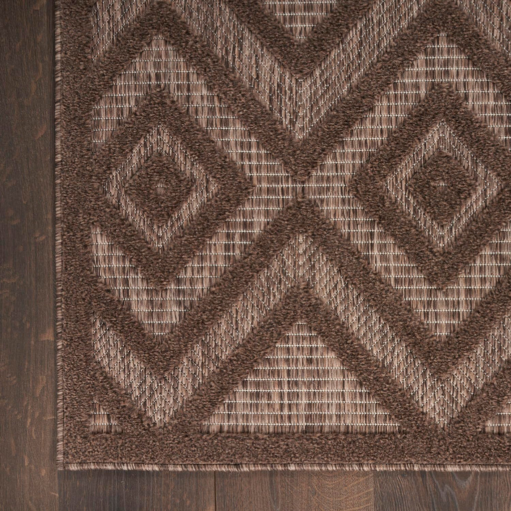 Nourison Versatile Indoor/Outdoor Brown 4' X 6' Area Rug, Easy Cleaning, Non Shedding, Bed Room, Living Room, Dining Room, Backyard, Deck, Patio (4X6)